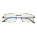 CessBlu Blue Light Filter Computer Glasses Anti Screen Glare Blocking UV Rays Reading Eyeglasses for Men Gunmetal 3.0 x