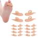 10 Pairs Hammer Toe Cushions Pad SEBS Corrector Middle Toe Single Hole for Adults(Color)