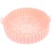 LABRIMP Silicone Baking Mat Silicone Baking Pan Reusable Air Fryers Multipurpose Baking Pan Grill Pan Liner Pink 20X20X5CM