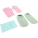 Qukaim Moisturizing Gel Socks Set Touch Screen Spa Moisturizing Gloves Socks Set Reusable Repair Treatment Exfoliating SPA Neck Wrap Mask - Buy Online on GoSupps.com