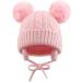 XIAOHAWANG Kids Winter Knitted Beanie Hat with Pompom - Pink - 2-6 Years - Buy Online on GoSupps.com