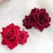 SOLUSTRE Flower Hairpin Rose Hair Clip Elegant Flower Bobby Pin Women Rose Flower Hair Accessories for Ladies Girls Valentines Day Decoration Wine Red - Buy Online on GoSupps.com