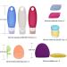 4PC Silicone Travel Bottles Set - Refillable Shampoo Lotion & Cream Containers with Bag for International Travel - Buy Online on GoSupps.com
