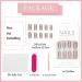 24Pcs Medium Square Aurora Silver Glitter Press on Nails - Glossy False Nails with Adhesive Tabs for Women & Girls - Buy Online on GoSupps.com