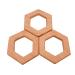 Wendysun 3pcs Lovely Cartoon Wood Teether Pure Natural Animal Hexagon Shape Baby Teething Nursing Beech Teether Baby DIY Pendant Toy (3pcs)