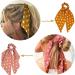 Hair Scarf Scrunchies Bow Scrunchies for Hair Chiffon Floral Scarf BowPonytail Holder for Women Girls (dial point) - Buy Online on GoSupps.com