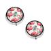 (Flamingo Bird Green Leaf) Round Pill Box 3 Compartment Pill Box Mini Decorative Pocket Purse Portable Travel Medicine Tablet Vitamin Holder Organizer Pill Case