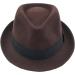 Men's Wool Felt Short Brim Fedora Hat - Coffee - Size 7 3/8 | Home Prefer - Buy Online on GoSupps.com