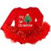 FYMNSI Baby Girl My First Christmas Outfit | 3pcs Princess Tutu Romper Set | Reindeer Xmas Tree Print | 0-18 Months | Red Christmas Tree Long Sleeve - Buy Online on GoSupps.com