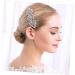 DOITOOL Tiara Bridal Hair Accessories Bridal Hair Comb Hair Side Combs Crystal Bride White European and American - Buy Online on GoSupps.com