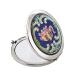 FASHIONCRAFT Indian Elephant Themed Metal Compact Mirror  2x Magnification and 1x True View  5966  Blue Blue 1