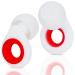 Noise Canceling Earplugs for Sleeping & Snoring Ear Protection for Concerts Wax Sleep Ear Plugs Noise Reduction - Comfortable & Effective Noise Canceling Earbuds (White & Red)