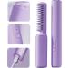 1/3 Hair Straightener & Smoothing Brush - Fast Heating Portable Electric Hair Flat Iron Comb in Purple - Buy Online on GoSupps.com