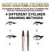 Glitter Liquid Eyeliner Pen Set - Silver & Gold Sparkle Makeup, Waterproof, Long Lasting - 2Pcs Metallic Satin Finish Eye Liner Duo - Buy Online on GoSupps.com