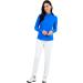IBKUL Sun Protective UPF 50+ Icefil Cooling Long Sleeve Mock Neck Top - Turquoise Solid XXL - Buy Online on GoSupps.com