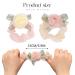 Brinie Pink Floral Hair Scrunchies - Pack of 2 | Elastic Hair Bands for Women and Girls - Buy Online on GoSupps.com