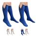 Closed Toe 20-30 mmHg Zipper Compression Leg Premium Socks (2 Pairs) (Small-Medium Navy) Small-Medium Navy