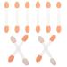 SOESFOUFU 100pcs Double Ended Eyeshadow Brush Sponge Brush Eyeshadow Makeup Tool Dual-side Cosmetic Applicator Sponge Eyeshadow Stick Latex Sponge Cosmetic Tool Makeup Brush 6.5x1.3cm White