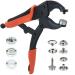 Heavy Duty Snap Fastener Tool Adjustable Snap Setter Tool Includes 20 Sets 15mm Snaps for Boat Cover  Replacing Metal Snaps  Repairing Boat Covers  Canvas  Sewing  Tarps orange