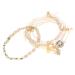 COHEALI 6pcs Beaded Bracelet Boho Gifts Charm Bracelets The Gift Trendy Gifts Boho Decor Lockets Jewelry Gift Party Gifts Handmade Bracelet Jewelry Decorations Bangle Pendant Miss Vintage 6.50X6.50X0.50CM White
