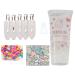 Hair Clips Kit Hairpin Bag Cream Glue with Resin Cute Cartoon Accessories Hairpins for Women Girls Fanelod Pink and White