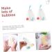 Healeved 8 Pcs Foaming Net Foam Soap Body Exfoliator Soap Sack Saver Pouch Net Bag for Soap Pe White - Buy Online on GoSupps.com