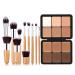 Professional Makeup Cream Contour Palette MKNZOME 12 Colours Concearler Full Coverage & Makeup Brush Set Contour Concearler Palette Contouring Face Make Up Gift for Women Girls #6