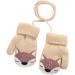 iEasey Cute Baby Winter Knitted Mittens | Fox Fleece Lined Gloves for 0-3 Years | Kids Thermal Ski Snow Hand Warmer | Xmas Gift (Brown/Light Brown) - Buy Online on GoSupps.com