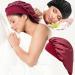 Silk Hair Bonnet for Women - 2 Pack Wide Band Satin Night Sleep Cap for Black Curly Hair - Buy Online on GoSupps.com