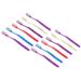 Exceart 12PCs Manual toothbrush hard bristle toothbrush bag toothbrush home travel toothbrush for adult teeth stain cleaning (random color)