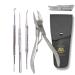 Professional Toe Nail Clippers Black File Ingrown Toenail Tools for Thick Nails