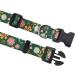Adjustable Mihqy Dog Collar - Soft Comfort Nylon for Small & Medium Dogs | Dark Green Flower Design (L: Neck 38-63 cm Width 2.5 cm) - Buy Online on GoSupps.com