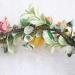 Floral Crown Headband Flower Hair Garland Headband Bridal Flower Hair Wreath Headpiece with Ribbon for Wedding Party Halloween Costume - Buy Online on GoSupps.com