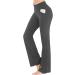 Buy Wenzhou Ladies Flare Yoga Pose Bootcut Leggings | Fitness Pants for Gym Pilates & Workouts | Stretch Belly Control XL Dark Gray - Buy Online on GoSupps.com