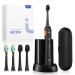 Ualans Electric Toothbrush for Adults Sonic Toothbrush with 2 Mins 5 Modes Smart Timer 48000VPM Toothbrush Travel Case Automatic Toothbrush Heads Cleaning Fast Wireless Charge for 60 Days