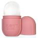 Glow Cube Ice Roller For Face Eyes and Neck To Brighten Skin & Enhance Your Natural Glow/Reusable Facial Treatment to Tighten & Tone Skin & De-Puff The Eye Area (Pastel Pink)