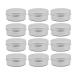BOBOZHONG Empty Containers 12 Pieces Round Steel Tin Cans Aluminium Tin Cream Jars Travel Portable Small Metal Tin with Screw Lid for DIY Beauty Cosmetics Candle Travel 30 ml