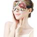 LynaRei Watercolor Rose Sleep Mask - White Red Flower Blindfold for Full Night's Sleep, Travel, and Nap - Buy Online on GoSupps.com