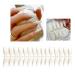 FEIlei 30Pcs Long Press on Nails Coffin French Fake Nails Tip Gradient Acrylic Nails Glossy False Nails for Women Girls