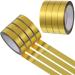 Outus Graphic Tape Metallic Mirror Tape DIY Graphic Tape Metallic Mirror Wrapping for Crafts Decoration, 3/8 Inch x 22 Yards (4 Rolls,Gold) 4 Gold