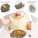 Buy 9-Piece Silicone Baby Tableware Set - Suction Cup Non-Slip BPA Free Green - Safe Cutlery & Bib for Children - Buy Online on GoSupps.com
