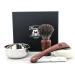 Professional Wooden Shaving Set - 4 Piece Luxury Grooming Kit for Men | International Shipping Available - Buy Online on GoSupps.com
