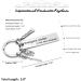 Jovivi Engraved Tooth Toothbrush Toothpaste Keychain - Perfect Gift for Dentists & Dental Assistants - Buy Online on GoSupps.com