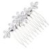 Mikinona Bangs Comb Bride Hair Accessories Wedding Bridal Hair Combs for Wedding Pearl Headpiece Floral Hair Accessories Wedding Hair Comb Hair Flower Accessories Bride Headdress Rhinestone
