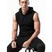Amussiar Men's Sleeveless Workout Hooded Tank Top - Large Black - Buy Online on GoSupps.com
