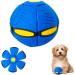 GUYAQ Pet Toy Flying Saucer Ball New Flying Saucer Ball Dog Toy Pet Flying Saucer Ball Flying Saucer Dog Toy Suitable for Cats and Dogs (Ordinary Model Blue) Ordinary Model Blue