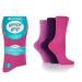Gentle Grip Ladies Diabetic Seamless Toe HoneyComb Top Non Elastic Socks 3 Pairs (Purple Mix)