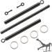 Adjustable Spreader Bar and Straps Kit with Expandable Training Bars | Metal Fitness Home Gym Gear in Black+DCRed - Buy Online on GoSupps.com
