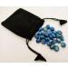 Buy Sharvgun Blue Agate Rune Stone Set - 25 Pieces Engraved MDF Chart Velvet Pouch & Gift Box | Perfect Pagan Gift - Buy Online on GoSupps.com