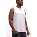 DEVOPS Men's Relaxed-Fit Workout Gym Tank Top - X-Large, White - Sleeveless Design - Buy Online on GoSupps.com